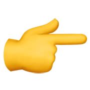 Emoji Dorso De Mano Con Ndice A La Derecha En Apple Ios