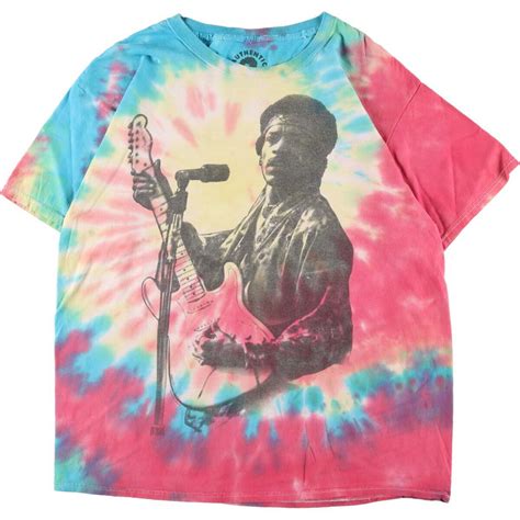 古着 Authentic Hendrix Jimi Hendrix ジミヘンドリックス タイダイ柄 バンドtシャツ バンt メンズl Eaa324623 【中古】 【230330】 古着