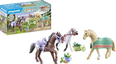 Playmobil 71356 Horses Of Waterfall Three Horses With Saddles