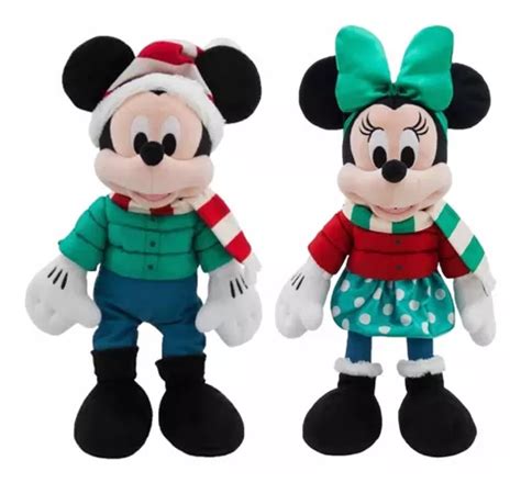 Peluche Mickey Y Minnie Mouse Navidad 2021 Disney Store