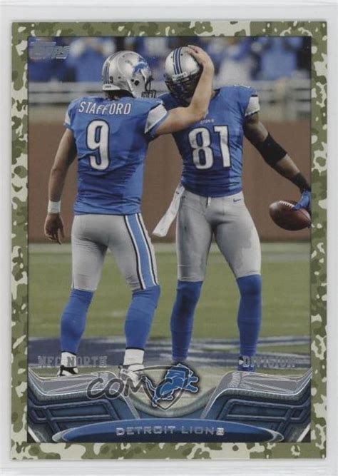 2013 Topps Team Leaders Military Border 97 Matthew Stafford Calvin