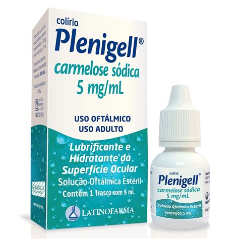 Plenigell Colírio 5mg 5ml Latinofarma Drogaria