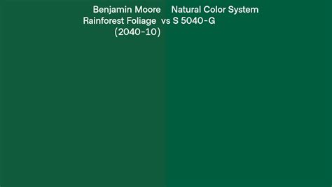 Benjamin Moore Rainforest Foliage 2040 10 Vs Natural Color System S