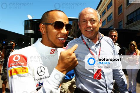 L To R Lewis Hamilton Gbr Mclaren With Ron Dennis Gbr Mclaren