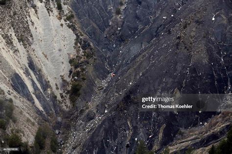 Aerial View Of Crash Site Of Germanwings Flight 4u9525 In Seyne Les News Photo Getty Images