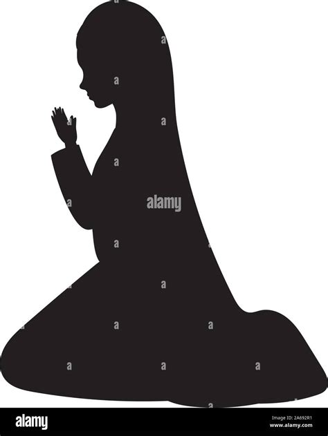 Cute Mary Virgin Silhouette Manger Characters Stock Vector Image And Art