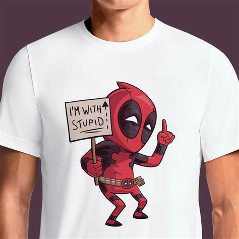 Deadpool With Stupid Funny T Shirts From Osom