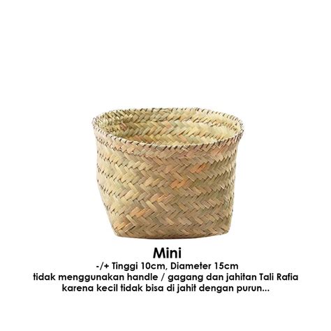 Jual Bakul Purun Keranjang Anyam Cover Pot Tanaman Hampers Shopee