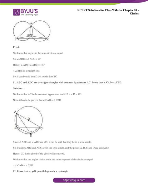 Ncert Solutions Class 9 Maths Chapter 10 Circles Free Pdf Download