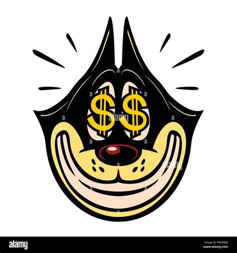 Vintage Toons: vintage cartoon character smiling greedy cat with money ...