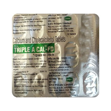 Buy Triple A Cal Fd New Tablet S Online At Upto Off Netmeds