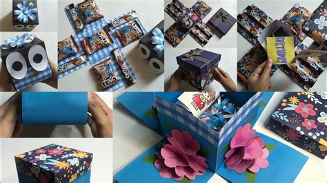 3 Diy How To Make Explosion Box For Birthday Cara Membuat Snack Box Lucu Youtube