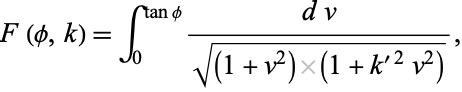 Elliptic Integral Of The First Kind From Wolfram Mathworld