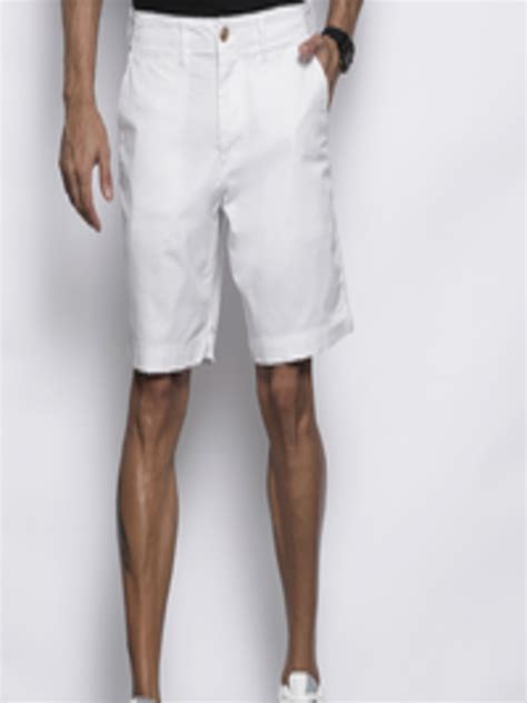 Buy American Eagle Outfitters Men White Classic Fit Denim Shorts