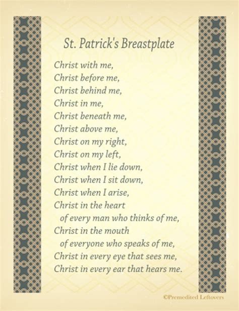 St. Patrick's Breastplate & Printables of St. Patrick's Prayer