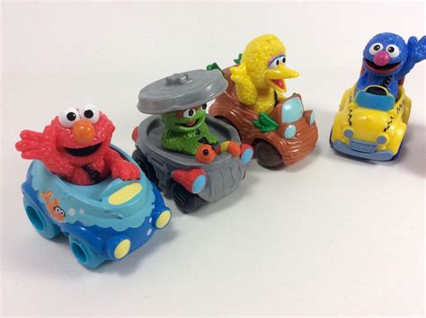 Sesame Street Characters Lot Of 6 Racing Fun Cars- Elmo Ernie Oscar Big Bird | #1807554703