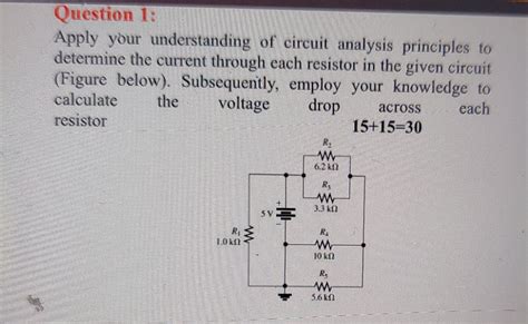 Solved Question 1 Apply Your Understanding Of Circuit Analysis