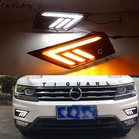 Car Flashing Pcs For Volkswagen Tiguan Led Drl Daytime