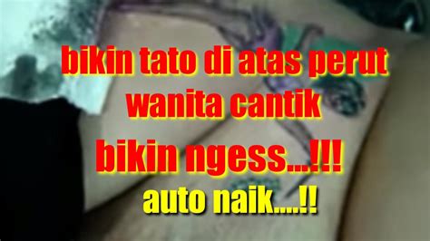 Tato Proses Pembuatan Tato Di Perut Wanita Cantik Tato Lukisan