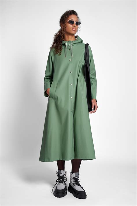 Mosebacke Long Raincoat Loden Green Stutterheim Us