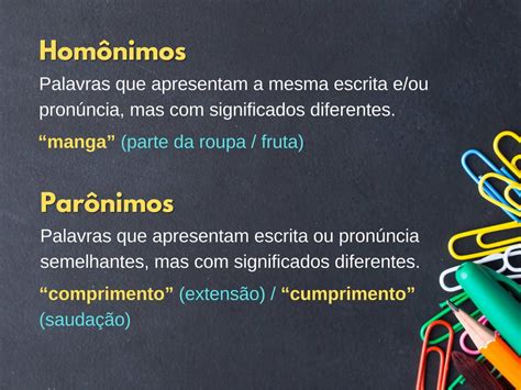 Exemplo De Homônimos Perfeitos - Exemplos De Palavras Homônimos - GITEDU