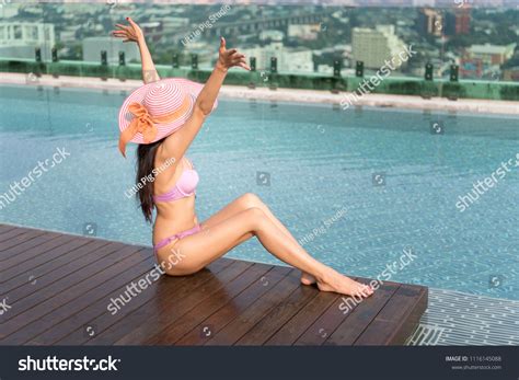 Asian Sexy Woman Raise Hand Bikini Stock Photo 1116145088 Shutterstock