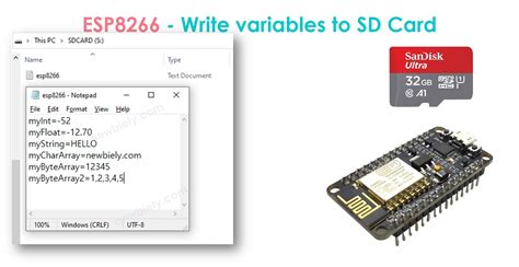 Esp8266 Write Variable To Sd Card Esp8266 Tutorial