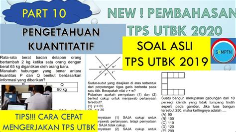 Pembahasan Soal ASLI TPS UTBK 2019 Pengetahuan Kuantitatif Tes Potensi