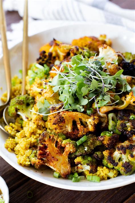 Roasted Cauliflower And Curried Quinoa This Savory Vegan