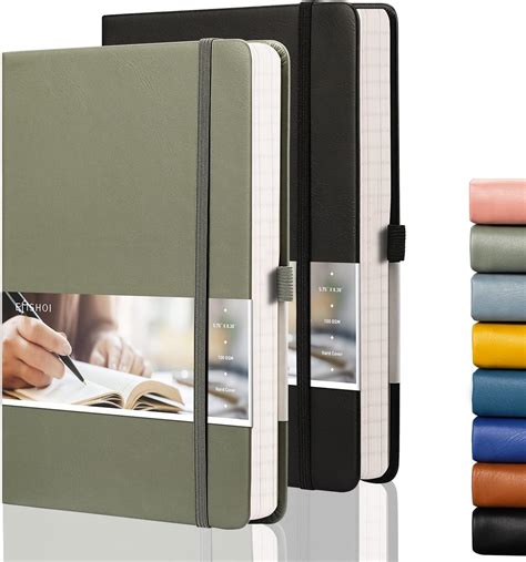 Emshoi Notebook A Lined Pack Pages Hardback Notepad With