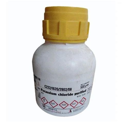 White Powder Sdfcl Purified Potassium Chloride At Rs 1220bottle In