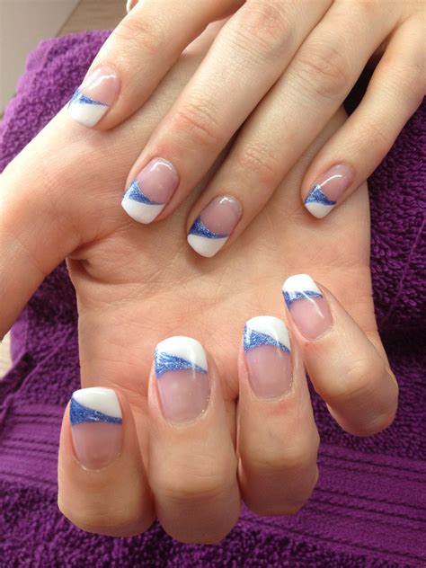 White And Jeans Blue Nail Design Blue Nail Designs Blue Nails Nail