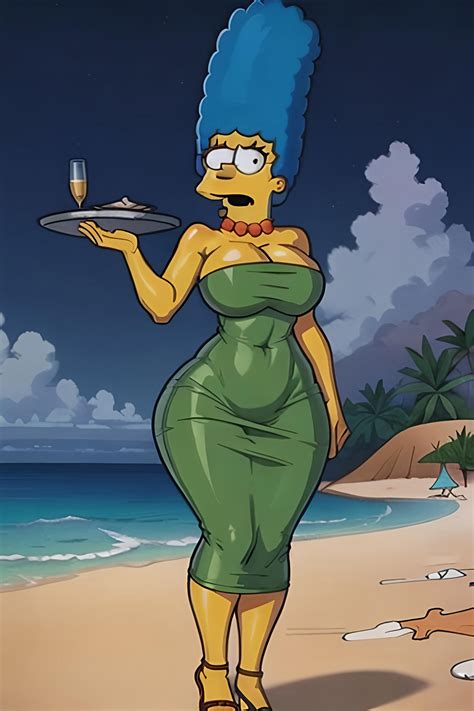 Marge Simpson - winter - tropical vacation #4 by QuantumReel on DeviantArt