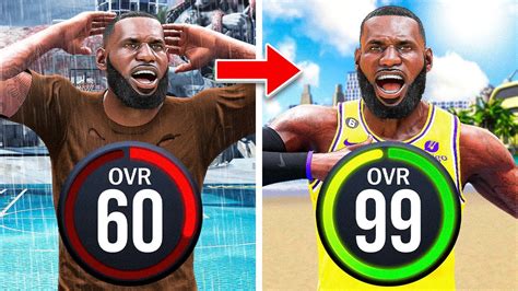 LEBRON JAMES BUILD 60 OVR To 99 OVR In 1 VIDEO No Money Spent NBA