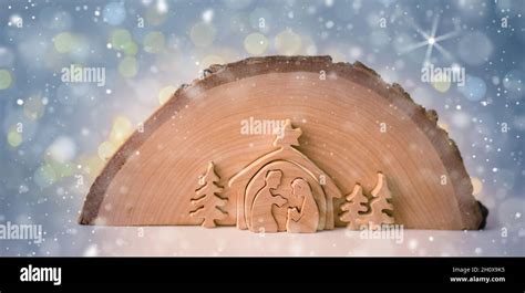 Jesus birth. Christmas nativity scene Stock Photo - Alamy