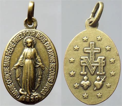 Jolie M Daille Religieuse M Tal Dor La Vierge Miraculeuse Classer