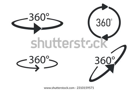 360 Degree Views Vector Circle Icons Stock Vector (Royalty Free ...