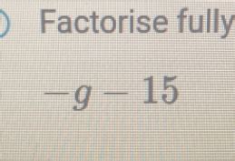 Solved Factorise Fully G Math