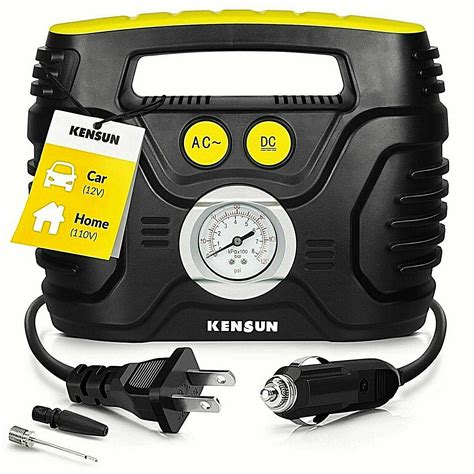 Air Compressor Car Tire Inflator Portable Analog Kc-h Electric Air Pump ...