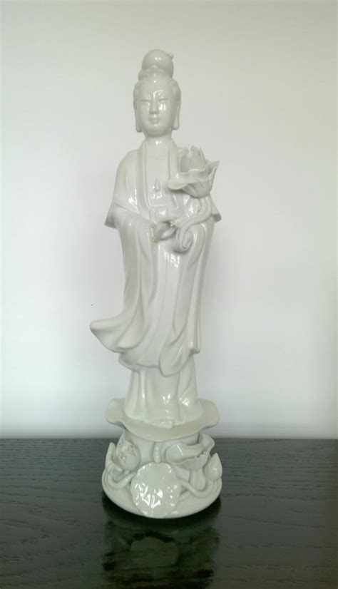 Kwan Yin - Goddess of Compassion Statue - Blanc de Chine, Porcelain ...