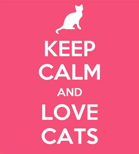 Keep Calm And Love Cats Poster Images