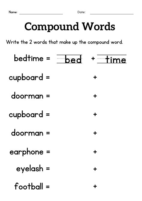 Compound Words Interactive Activity For Grade Hot Sex Picture