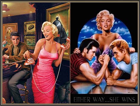 Marilyn Monroe James Dean Elvis Presley Poster