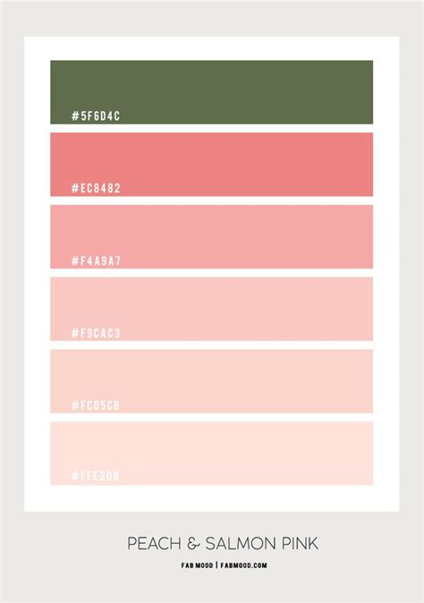 Peach And Salmon Pink Colour Scheme Colour Palette Color