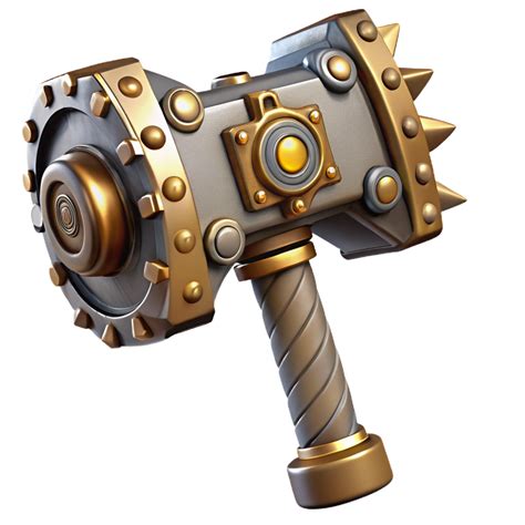 mysterious immaculate Steampunk hammer with a heavy metal head and