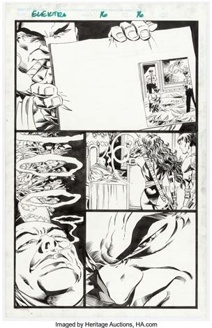 Mike Deodato Jr And Scott Koblish Elektra 16 Story Page 16 Original