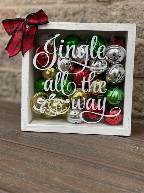 Jingle All The Way Shadow Box Christmas Home Decor Jingle Etsy