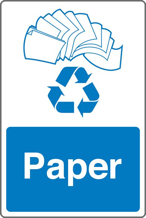 Recycling Waste Management Trash Bin Label Sticker Sign Paper