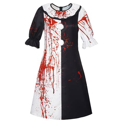 2025 Halloween Terrifier Costume, Spooky Clown Dress Costume for Teens