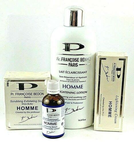 Pr Francoise Bedon Homme Lightening Lotion Soap Serum And Tube Cream